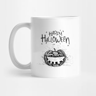 Halloween Scary Evil Pumpkin Funny Pumpkin Head Mug